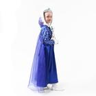 Карнавальный костюм «Принцесса в синем», рост 134-140 см - Фото 2