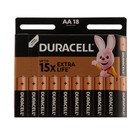 Батарейка алкалиновая Duracell Basic, AA, LR6-18BL, 1.5В, блистер, 18 шт. - Фото 3
