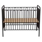 Кровать детская Polini kids Vintage 110 металлическая, чёрная, матовая - Фото 4