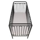 Кровать детская Polini kids Vintage 110 металлическая, чёрная, матовая - Фото 6