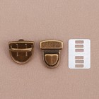 Застёжка для сумки, 3×2 см, цвет бронзовый - Фото 3