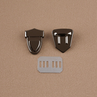 Застёжка для сумки, 3×2 см, цвет чёрный никель - Фото 3