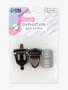 Застёжка для сумки, 3×2 см, цвет чёрный никель - Фото 8