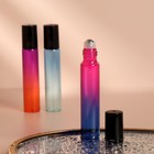Флакон стеклянный для парфюма «Градиент», с металлическим роликом, 10 мл, цвет МИКС - фото 286454208