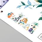 Наклейка интерьерная цветная «Малышка поливает растения», 30×90 см, набор 2 листа 7025895 - фото 16533191