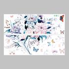 Наклейка интерьерная цветная «Букет астр и бабочки», 30×90 см, набор 2 листа  (артикул 7025901)  большой выбор товаров оптом и в розницу по низким ценам с доставкой