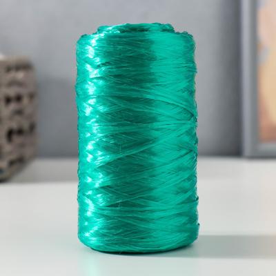 Пряжа "Для вязания мочалок" 100% полипропилен 400м/100±10 гр в форме цилиндра (изумрудный)
