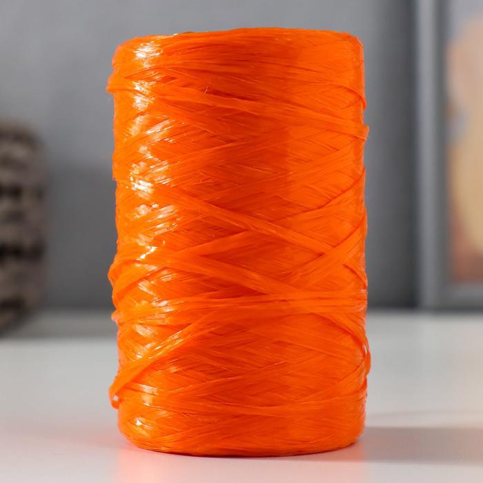 Пряжа "Для вязания мочалок" 100% полипропилен 400м/100±10 гр в форме цилиндра (лиса) - Фото 1