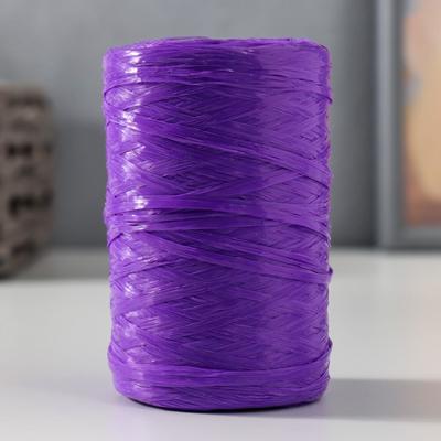 Пряжа "Для вязания мочалок" 100% полипропилен 400м/100±10 гр в форме цилиндра (фиолетовый)