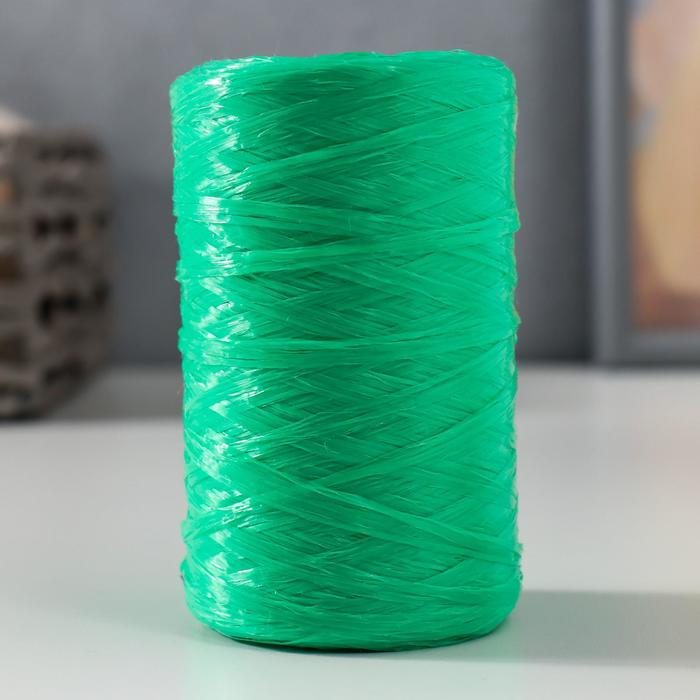 Пряжа "Для вязания мочалок" 100% полипропилен 400м/100±10 гр в форме цилиндра (трава) - Фото 1