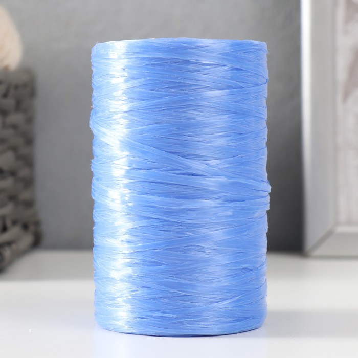 Пряжа "Для вязания мочалок" 100% полипропилен 400м/100±10 гр в форме цилиндра (ультрамарин) - Фото 1