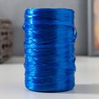 Пряжа "Для вязания мочалок" 100% полипропилен 400м/100±10 гр в форме цилиндра (синий перлам) - Фото 1