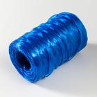 Пряжа "Для вязания мочалок" 100% полипропилен 400м/100±10 гр в форме цилиндра (синий перлам) - Фото 2