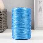 Пряжа "Для вязания мочалок" 100% полипропилен 400м/100±10 гр цилиндр (синий перлам)  МИКС - Фото 4