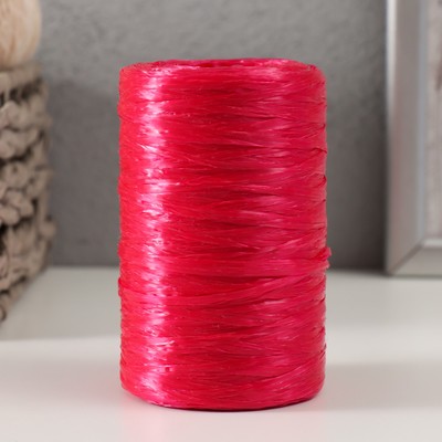 Пряжа "Для вязания мочалок" 100% полипропилен 400м/100±10 гр в форме цилиндра (рубин)