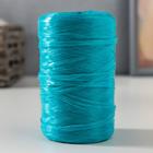 Пряжа "Для вязания мочалок" 100% полипропилен 400м/100±10 гр в форме цилиндра (бирюза) - фото 318661685