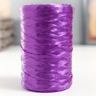 Пряжа "Для вязания мочалок" 100% полипропилен 400м/100±10 гр в форме цилиндра (баклажан) - фото 319720235