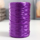 Пряжа "Для вязания мочалок" 100% полипропилен 400м/100±10 гр в форме цилиндра (баклажан) - Фото 2