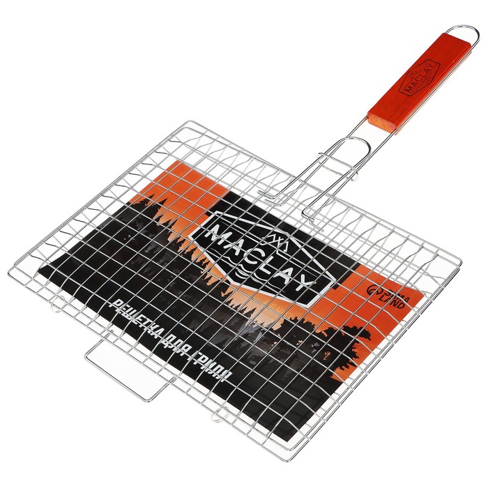 Решётка гриль Maclay Premium, универсальная, хромированная, 50x30 см, рабочая поверхность 30x22 см - фото 1886691389