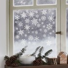 Наклейка для окон «Хоровод снежинок», многоразовая, 50 × 70 см - Фото 2