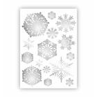 Набор автомобильных наклеек "Снежинки", белый, серебряный, лист, 25 х 17,5 см - фото 295319280