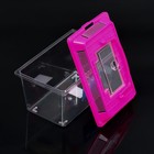 Переноска прямоугольная, 21,3 х 14 х 14,5 см, розовый - Фото 4