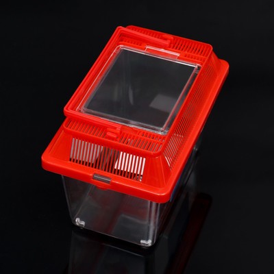 Переноска прямоугольная, 17.6×11.2×13 см, красный