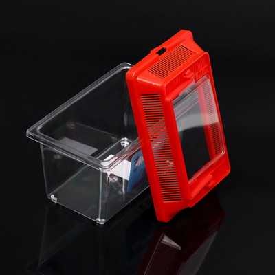 Переноска прямоугольная, 17.6×11.2×13 см, красный