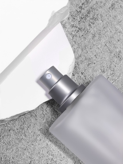 Флакон стеклянный для парфюма, с распылителем, 30 мл, цвет серебристый