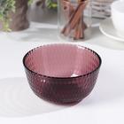 Салатник стеклянный «Идиллия», 350 мл, d=12 см, цвет лилак - Фото 5