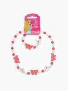 Набор детских украшений Выбражулька «Бабочки и цветы», 2 предмета: бусы, браслет, разноцветный - Фото 3