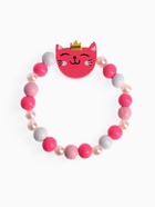Набор детских украшений «Выбражулька. Кошечка в короне», 2 предмета: бусы, браслет, красно-розовый - Фото 3