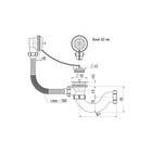 Сифон для ванны Akvater, 1 1/2" х 40 мм, без гофры 7402217 - фото 16366201