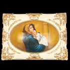 Картина маслом (ручн.раб) "Дева со спящим младенцем"в прям-ом багете серебро(полистоун)119*90 - Фото 1