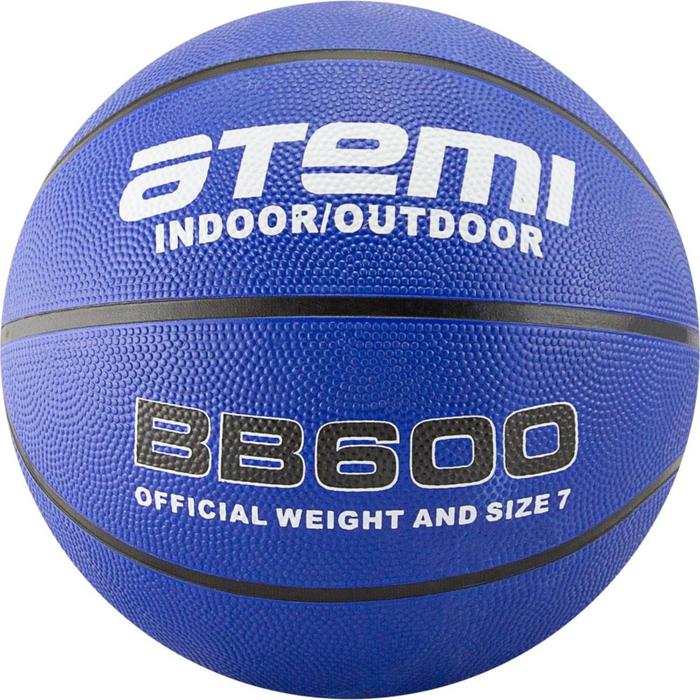 Мяч баскетбольный Atemi BB600, размер 7, резина, 8 панелей, окружность 75-78 см, клееный - Фото 1