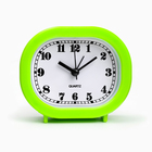 Часы - будильник настольные "Классика" на ножках, дискретный ход, 10 х 8.5 см, АА, зеленые - Фото 1