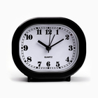 Часы - будильник настольные "Классика" на ножках, дискретный ход, 10 х 8.5 см, АА, черные - Фото 1
