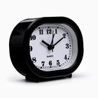 Часы - будильник настольные "Классика" на ножках, дискретный ход, 10 х 8.5 см, АА, черные - Фото 2