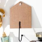 Крючок декоративный дерево «Эйфелева башня - welcome», ключница настенная, 22.5×0.8×12 см 7048620