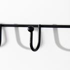 Крючки декоративные металл "Ключик" чёрный 24,5х16 см - Фото 2