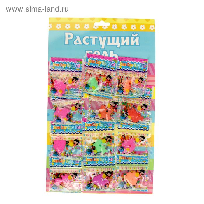 Растущий гель "Рыбки" (набор 12 пакетов) 28×17 см - Фото 1