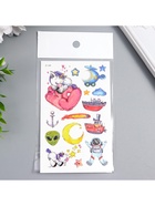 Переводные тату на тело цветные «Животный и сказочный мир», 12×7.5 см, МИКС 7040489