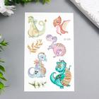 Татуировка на тело цветная "Динозавры" с золотом МИКС 12х7,5 см - фото 21370140