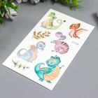 Татуировка на тело цветная "Динозавры" с золотом МИКС 12х7,5 см - фото 21370141