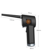 Воздуходувка для чистки компьютера и клавиатуры от пыли, беспроводная MR-02, 6000 мАч, чёрная - Фото 2
