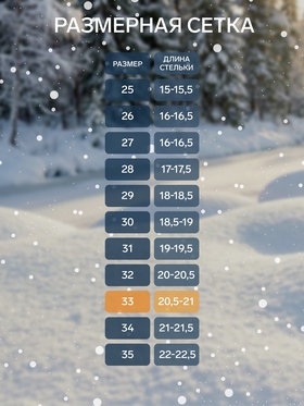 Валенки детские, цвет натуральный, размер 33 (21)