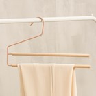 Плечики - вешалки многогуровневые для брюк и юбок SAVANNA Wood, 36×21,5×1,1 см, цвет розовый - Фото 6