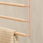 Плечики-вешалки многогуровневые для брюк и юбок SAVANNA Wood, 3 перекладины, 37×32×1,1 см, цвет розовый - Фото 3