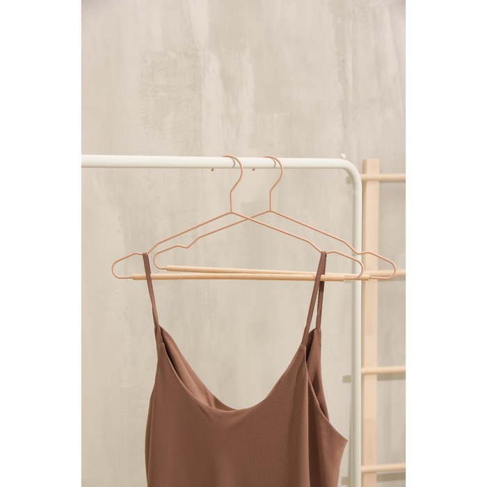Плечики для одежды SAVANNA Wood, 41,5×22,5×1 см, цвет розовый