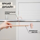 Плечики для брюк и юбок SAVANNA Wood, 28×13×2.8 см, розовые - Фото 3